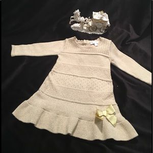 Zip Zap Shimmering Gold dress size 9M